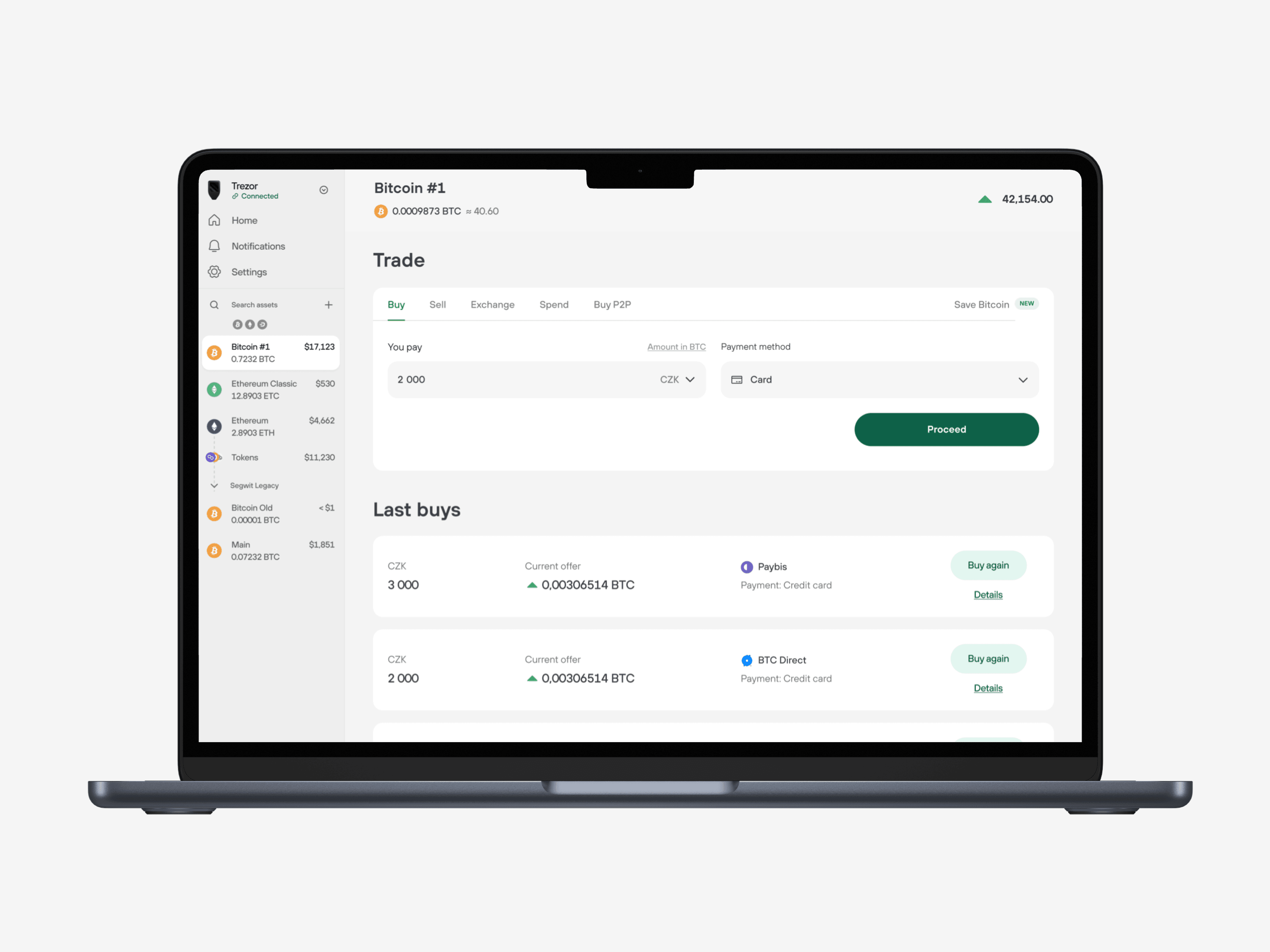 The old Buy form — the step before the provider list